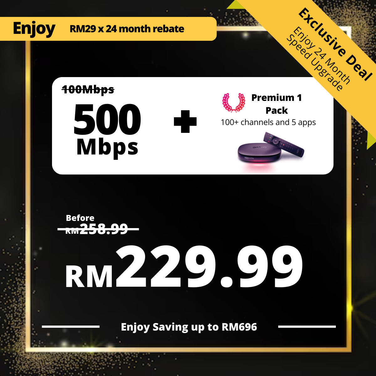 Astro Fibre 100 Mbps + Premium Pack 1