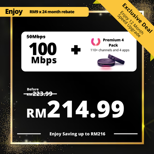 Astro Fibre 50 Mbps + Premium Pack 4