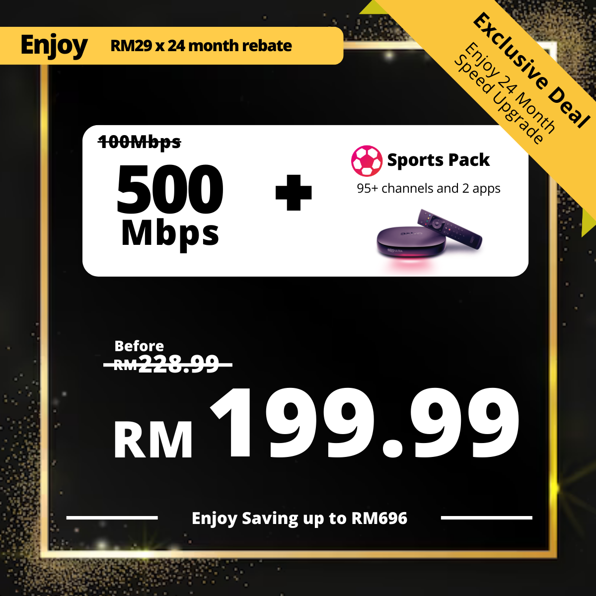 Astro Fibre 100 Mbps + Sports Pack