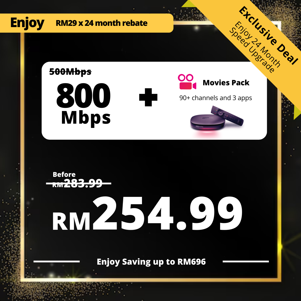 Astro Fibre 500 Mbps + Movies Pack